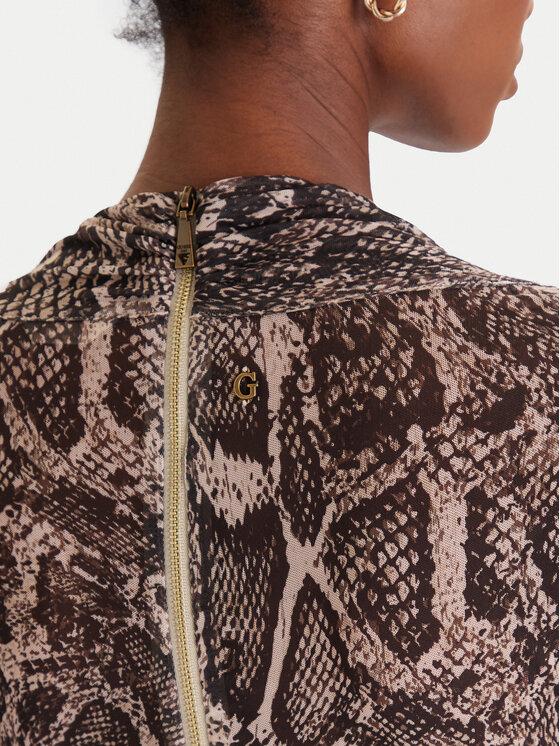 Guess Guess Kokteiļkleita W5BK65 KCZC2 Bēšs Slim Fit