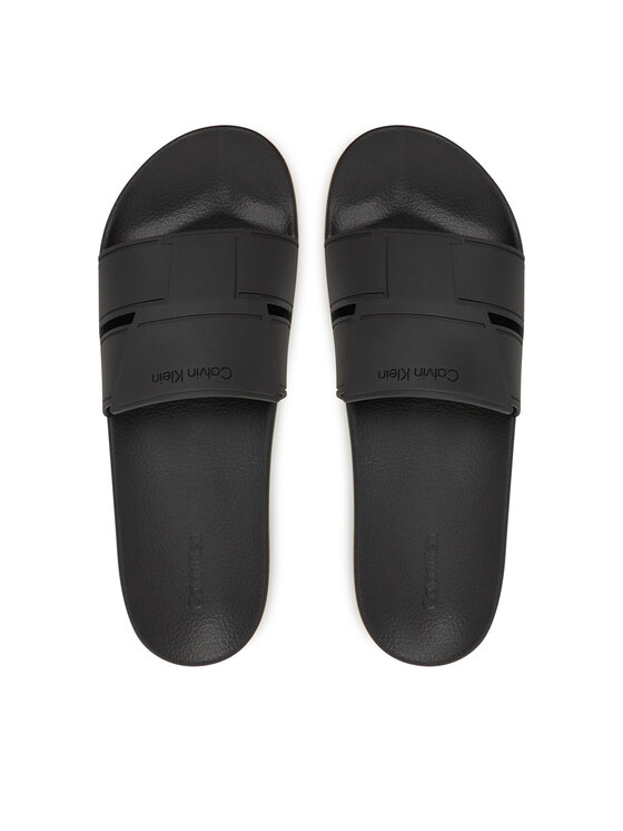 Calvin Klein Calvin Klein Nazouváky Pool Slide Double T HM0HM01752 Černá