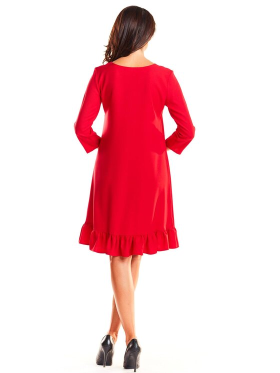 Infinite You Infinite You Sukienka codzienna M185 Czerwony Basic Fit