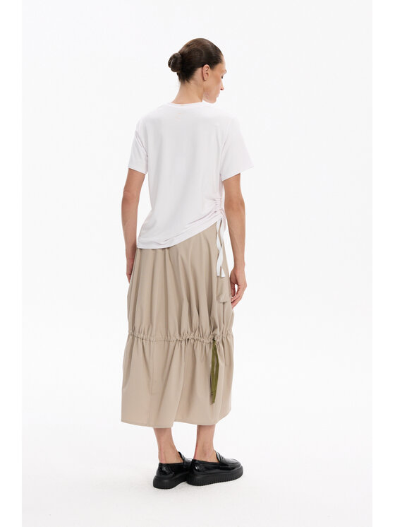 Deni Cler Milano Deni Cler Milano Spódnica midi W-DC-7069-F5-I8-13-1 Beżowy Regular Fit
