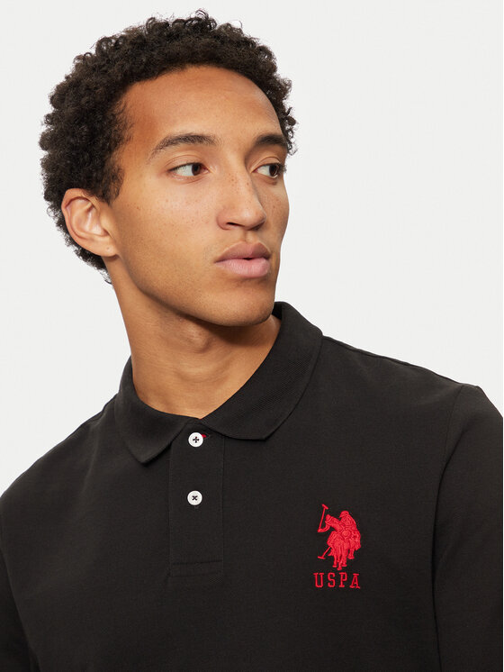 U.S. Polo Assn. U.S. Polo Assn. Polo marškinėliai MUP1935 Juoda Regular Fit