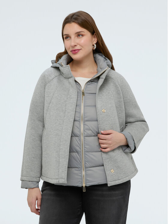 Fiorella Rubino Fiorella Rubino Kurtka puchowa F057T001491N013 Szary A-Line Fit