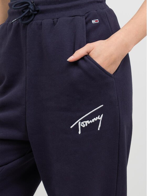 Tommy Hilfiger Tommy Hilfiger Spodnie dresowe DW0DW11886-C87 R. SM Granatowy Regular Fit