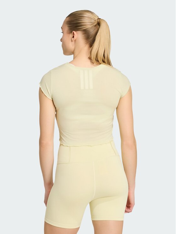 adidas adidas Koszulka techniczna 165066 Żółty Slim Fit
