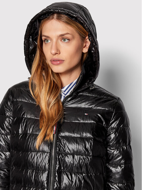 Tommy Hilfiger Tommy Hilfiger Giacca di transizione Sporty Sorona Side Zip WW0WW35089 Nero Relaxed Fit