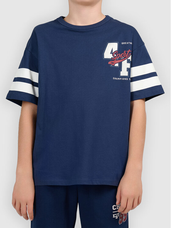 4F 4F T-Shirt 4FJWAW26TTSHM3510-31S Granatowy Regular Fit