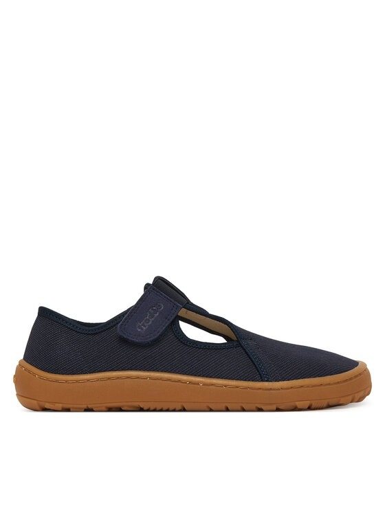 Froddo Papuci de casă Barefoot Canvas T-Bar G1700439 D Bleumarin
