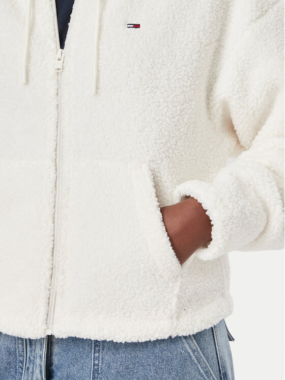 Tommy Jeans Tommy Jeans Kunstkarusnahk Teddy DW0DW23291 Kreemjas Regular Fit