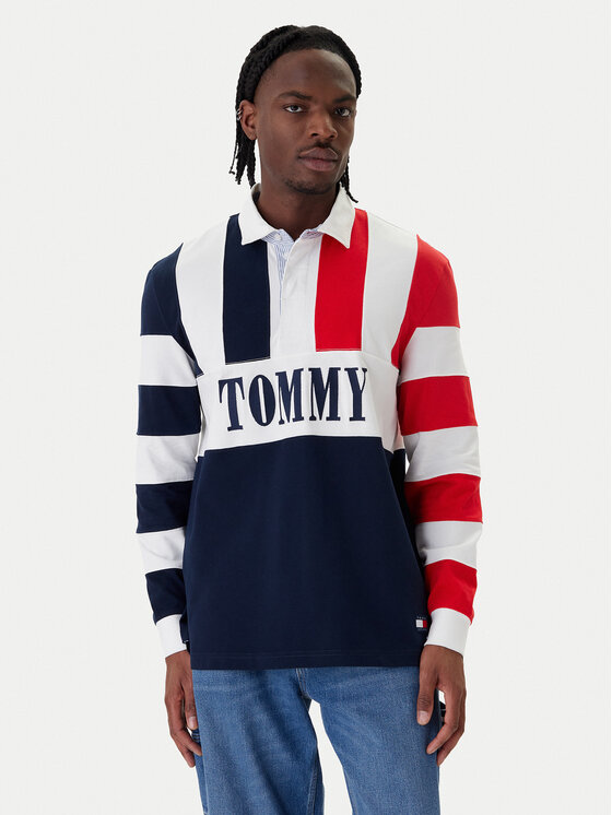 Tommy Jeans Tommy Jeans Polokošile Archive Rugby DM0DM23054 Tmavomodrá Relaxed Fit