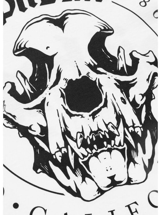 PITBULL PITBULL T-Shirt O'SIDE SKULL Biały Regular Fit