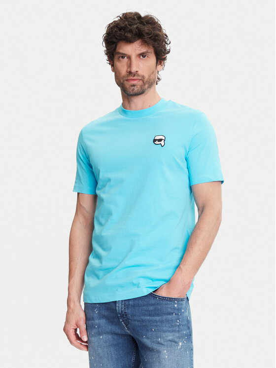 KARL LAGERFELD KARL LAGERFELD T-Shirt 755710 552224 Niebieski Regular Fit