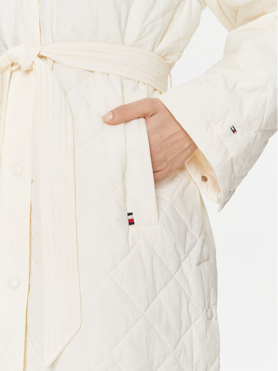 Tommy Hilfiger Tommy Hilfiger Átmeneti kabát WW0WW40469 Ekru Relaxed Fit