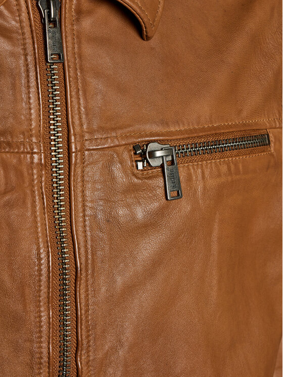 Mustang Mustang Giacca di pelle William 9920607 Marrone Regular Fit