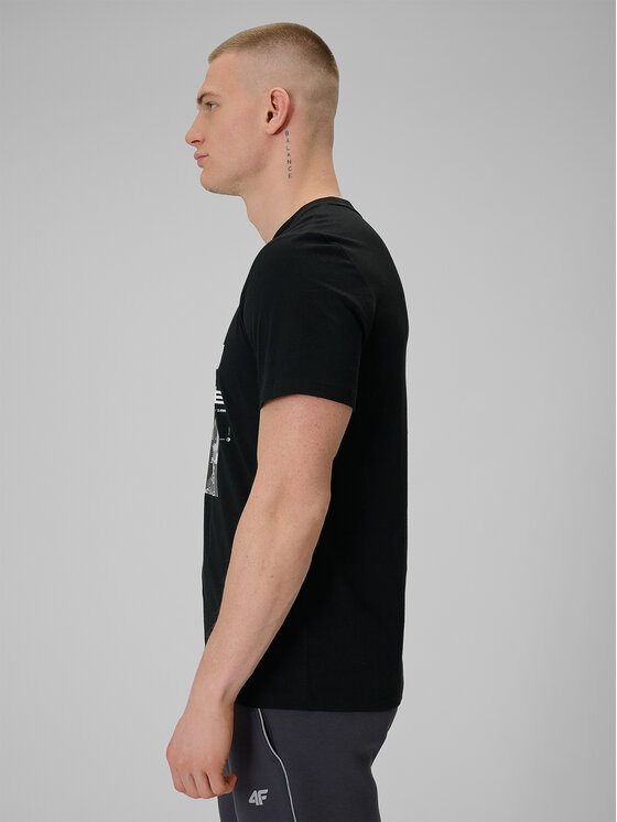 4F 4F T-Shirt CITY Czarny Regular Fit