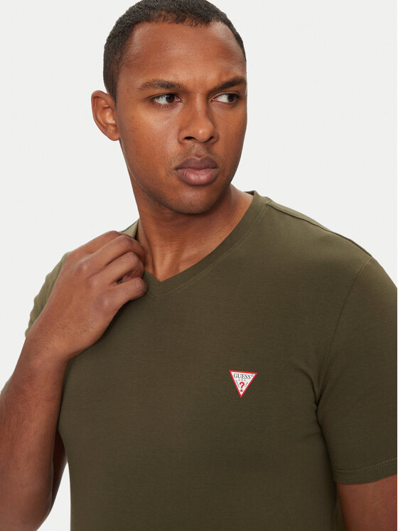 Guess Guess Tričko M2YI32 J1314 Zelená Slim Fit