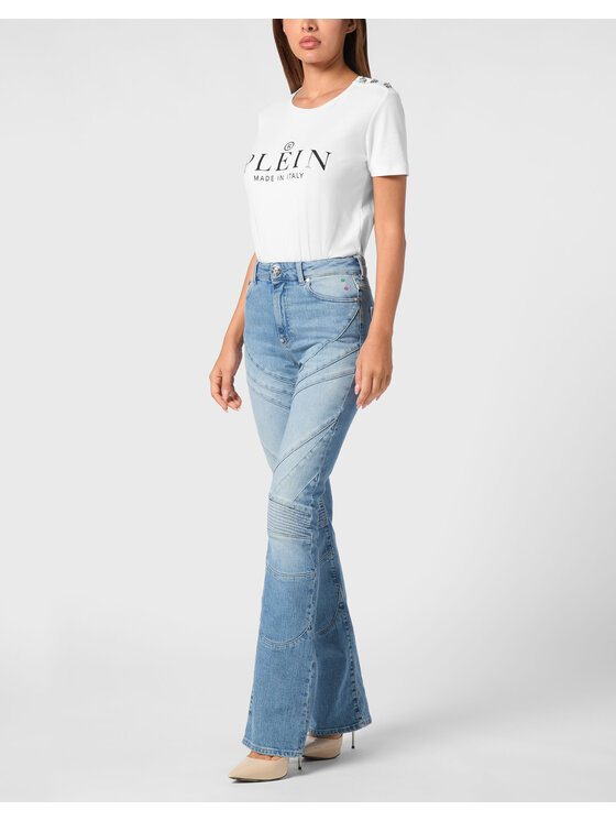 PHILIPP PLEIN PHILIPP PLEIN Jeansy 22235 Světle modrá Flare Fit