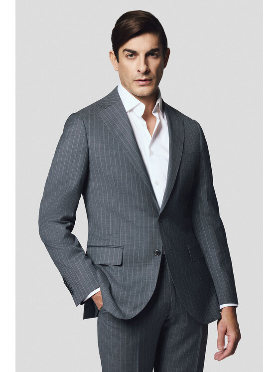 Lancerto Lancerto Garnitur Valum GA073125000010 Szary Slim Fit