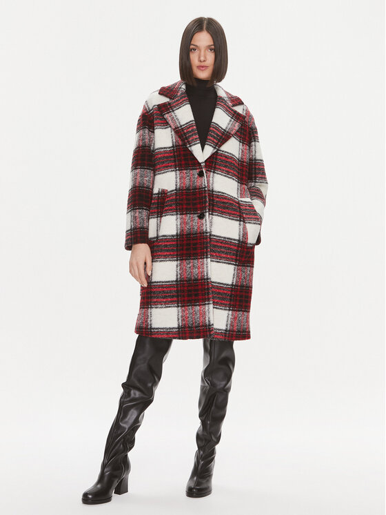 Liu Jo Liu Jo Vlněný kabát MF3122 J4577 Barevná Relaxed Fit