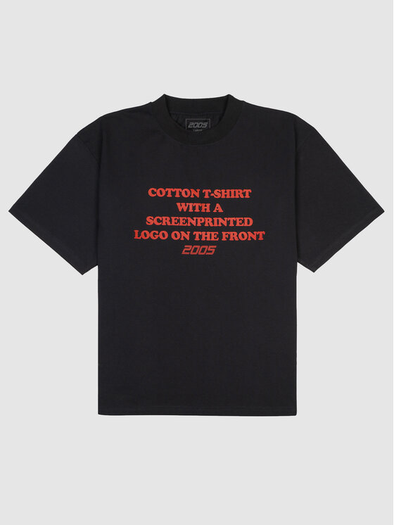 2005 2005 T-Shirt Cotton Czarny Oversize