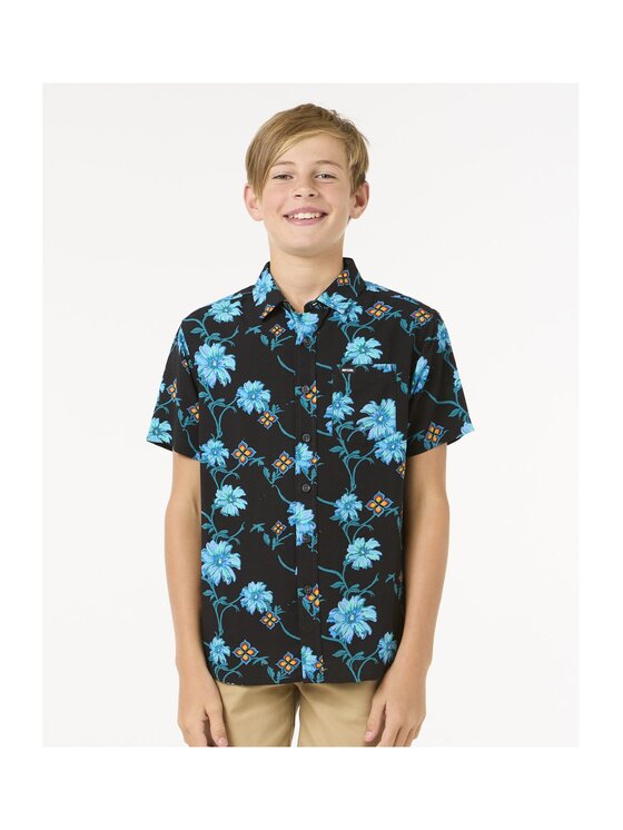 Rip Curl Rip Curl Koszula Surf Revival S/S Shirt-Boy Czarny Regular Fit