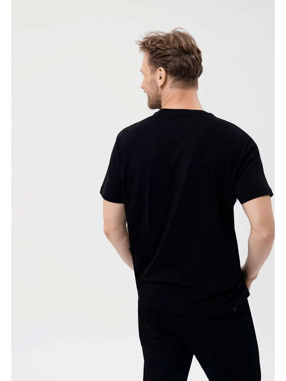 Volcano Volcano T-Shirt T-VIBES Czarny Regular Fit