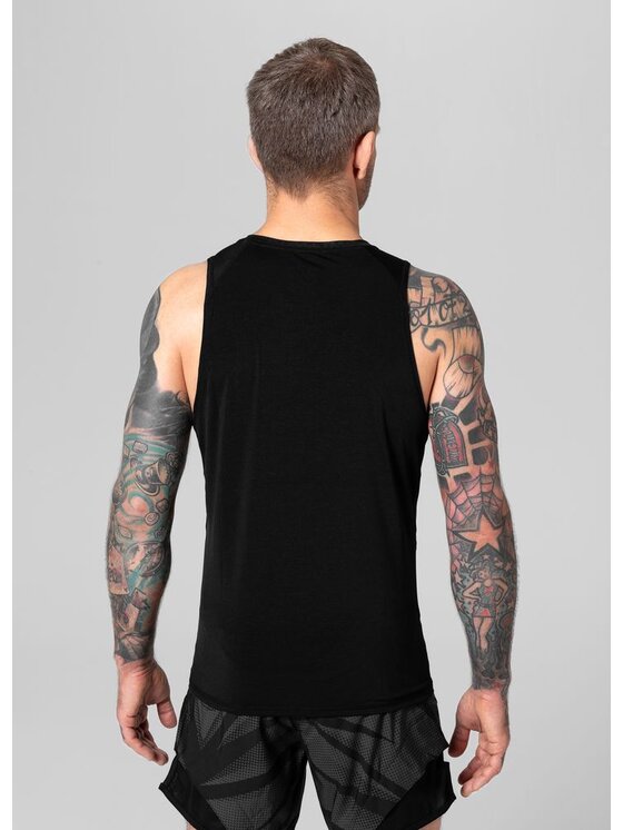PITBULL PITBULL Tank top Tank Czarny Regular Fit