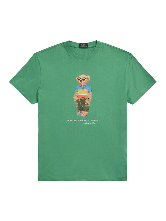 Polo Ralph Lauren Polo Ralph Lauren T-Shirt 710973138001 Zielony Custom Slim Fit