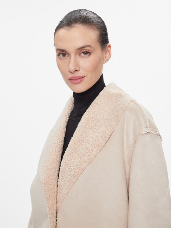 Marc Aurel Marc Aurel Fellmantel 5496 1000 93142 Beige Loose Fit