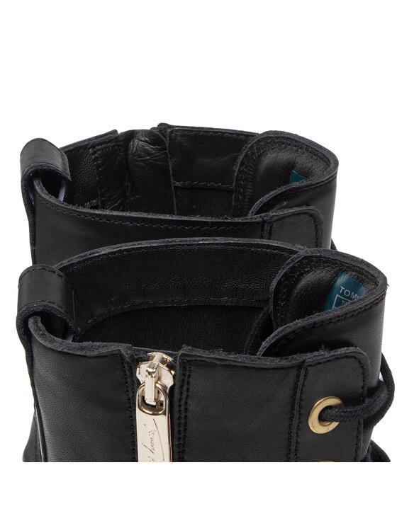 Tommy Hilfiger Tommy Hilfiger Trapery Essentials Biker Boot FW0FW06800 Czarny