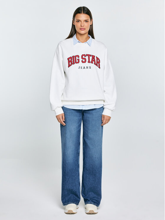 BIG STAR BIG STAR Bluza RUBENA Biały Basic Fit