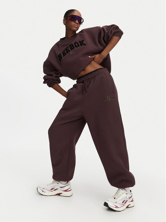 Reebok Reebok Долнище анцуг Iza RK25687CCW Тъмнокафяв Regular Fit