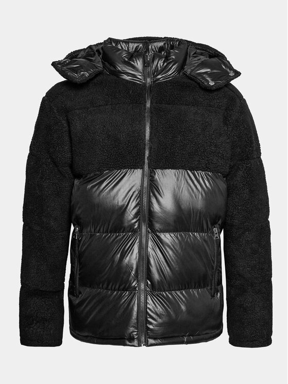Brave Soul Brave Soul Vatovaná bunda MJK-TOMIE Čierna Regular Fit