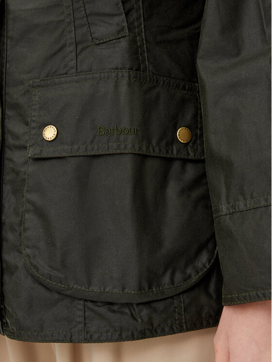Barbour Barbour Prehodna jakna Beadnell Wax LWX0827OL51 Zelena Regular Fit