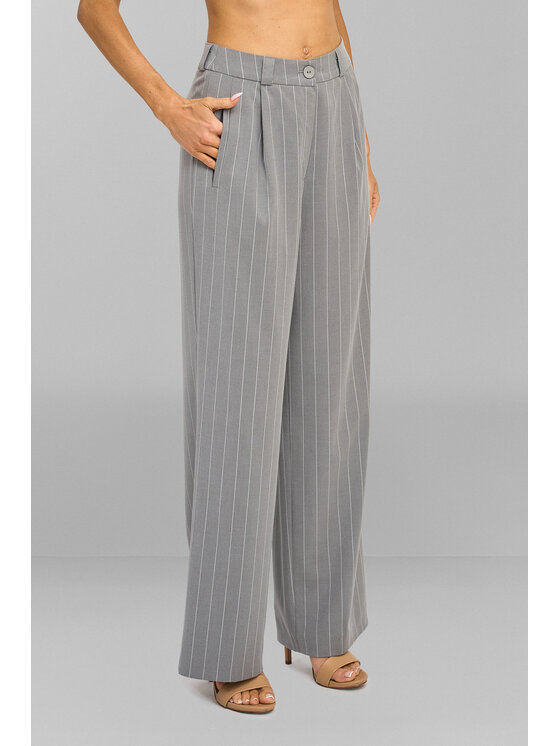 Salme Salme Spodnie damskie Ewelina Szary Regular Fit