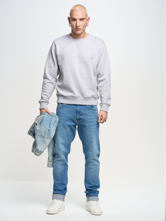 BIG STAR BIG STAR Bluza marltones_901 Szary Basic Fit