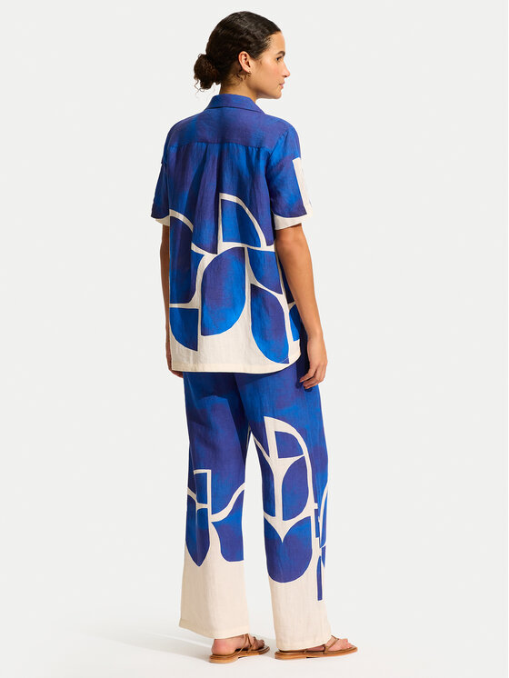Seafolly Seafolly Bavlnené nohavice 55456-PA Modrá
