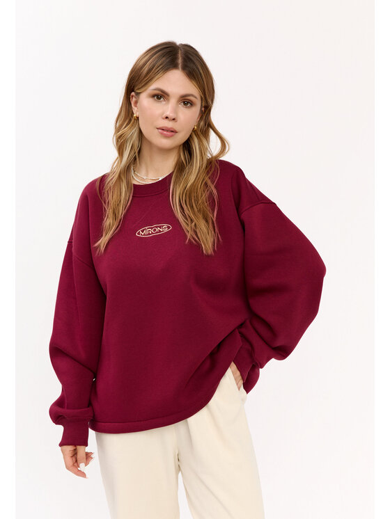 Mirons Mirons Bluza soft Bordowy Oversize
