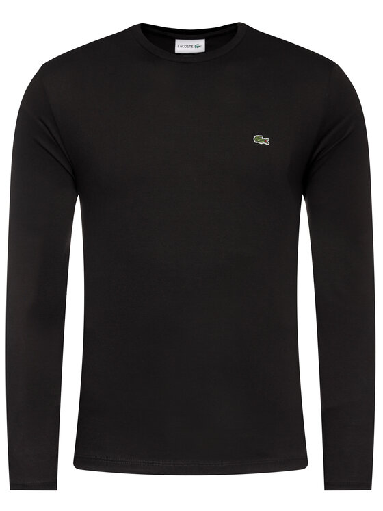 Lacoste S dlhými rukávmi TH6712 Čierna Regular Fit