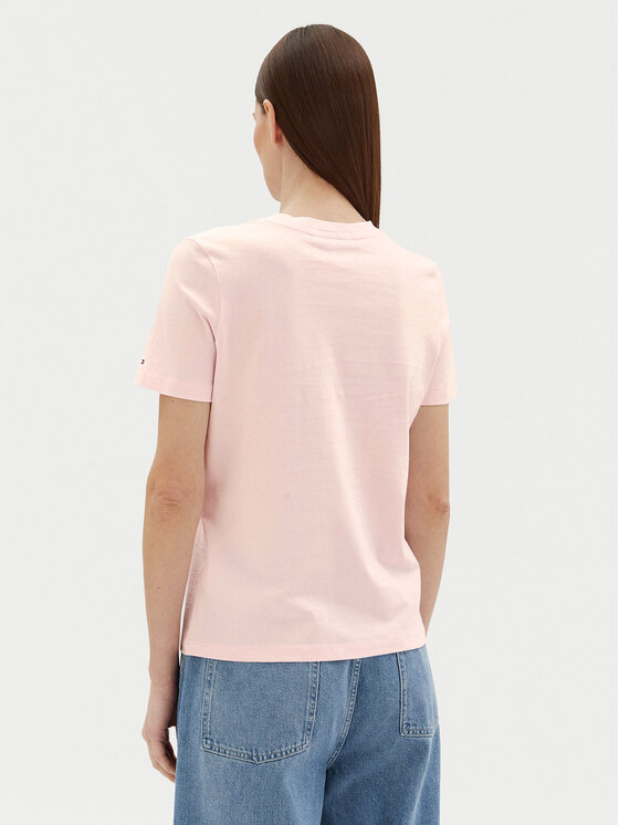 Tommy Hilfiger Tommy Hilfiger T-shirt WW0WW45428 Ružičasta Regular Fit