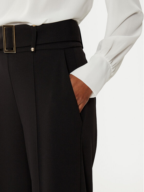 Rinascimento Rinascimento Pantaloni din material CFC0121912003 Negru Regular Fit