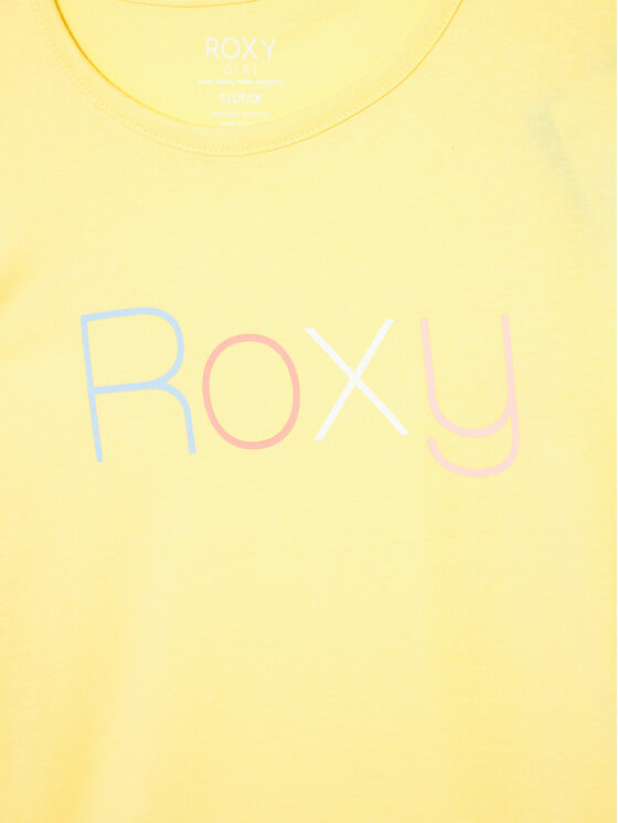 Roxy Roxy T-shirt Short Sleeve ERGZT03845 Žuta Regular Fit