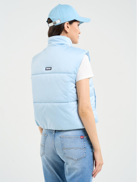 BIG STAR BIG STAR Bezrękawnik BONDA_400_130 Błękitny Basic Fit