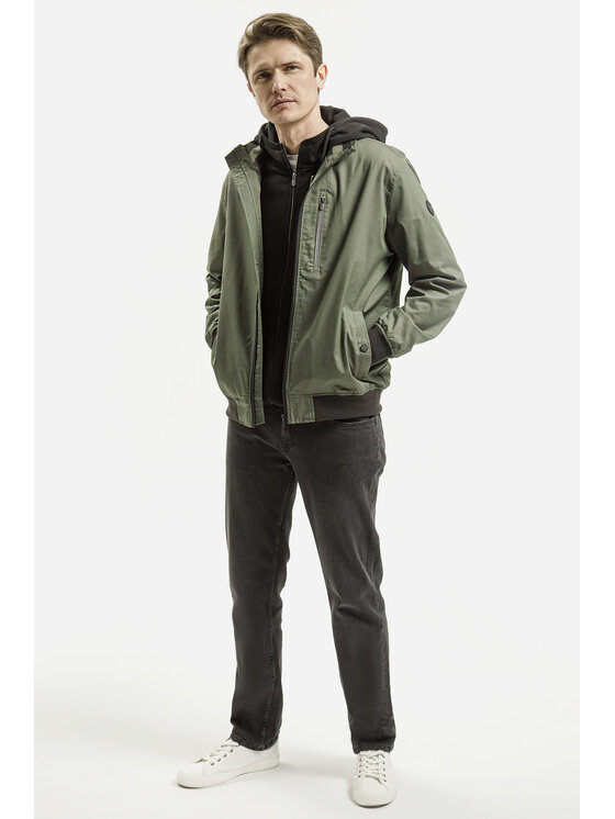 Cross Jeans Cross Jeans Kurtka bomber 40292-002 Khaki Regular Fit