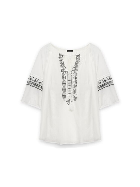 Fiorella Rubino Fiorella Rubino Bluzka 2778T002276N0S1 Biały A-Line Fit