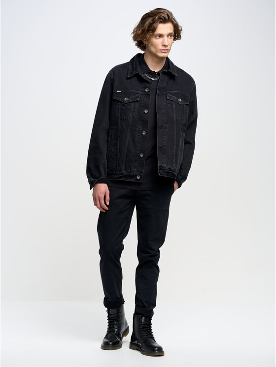 BIG STAR BIG STAR Polo markolinos_906 Czarny Basic Fit