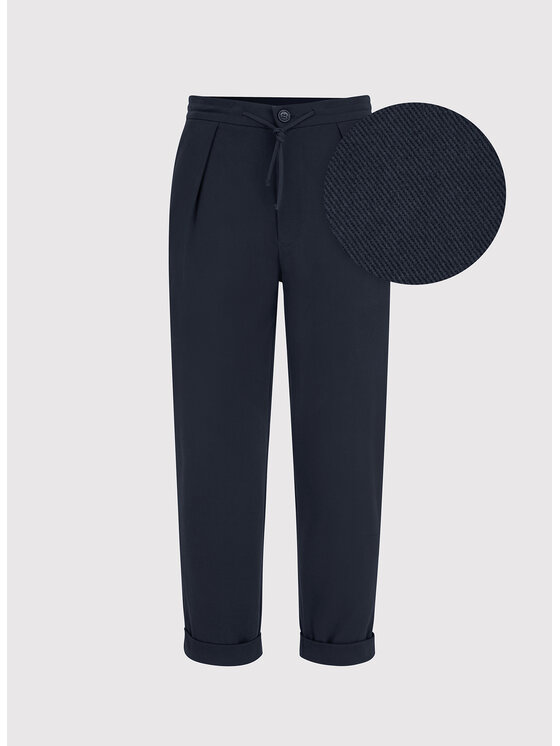 Pako Lorente Pako Lorente Spodnie materiałowe P24WF-WX-006 Granatowy Relaxed Fit