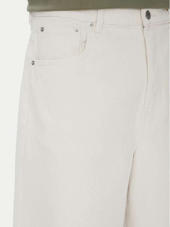 Only & Sons Only & Sons Szorty jeansowe Carl 22034145 Écru Balloon Fit