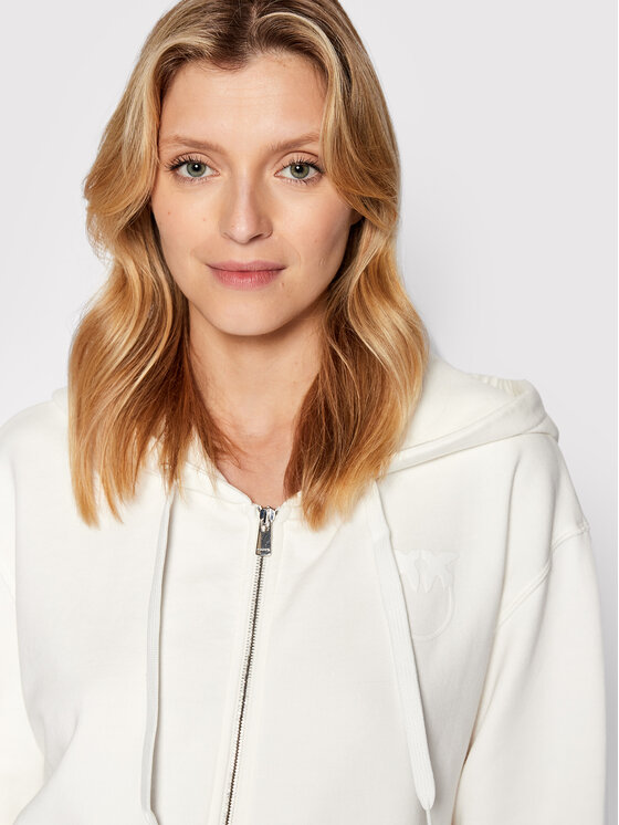 PINKO Pinko Суитшърт Biscotti 1G17BC Y7SG Бял Relaxed Fit