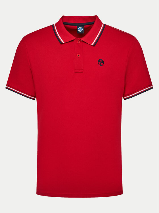 North Sails Polo Majica 692455 Rdeča Regular Fit