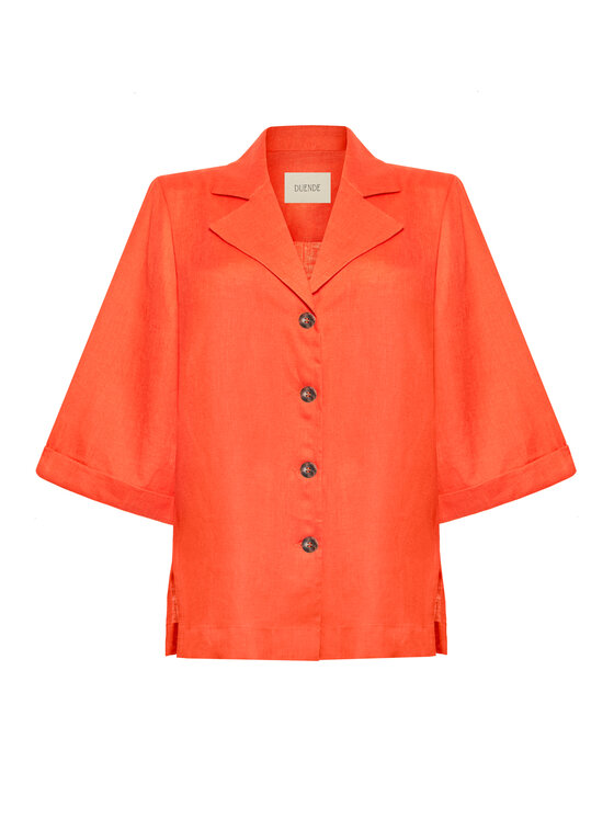 Duende Duende Koszula Leah Shirt Pomarańczowy Relaxed Fit